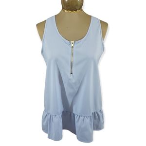 Emmelee Sleeveless Ruffled Hem Shirt